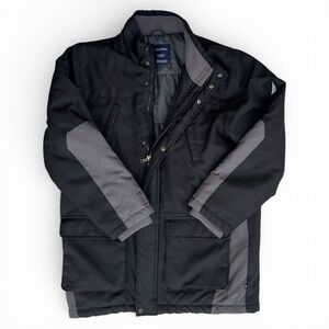 Men’s XL Nautica Black/Gray Puffer Style Snap Button and Zip-Up Jacket